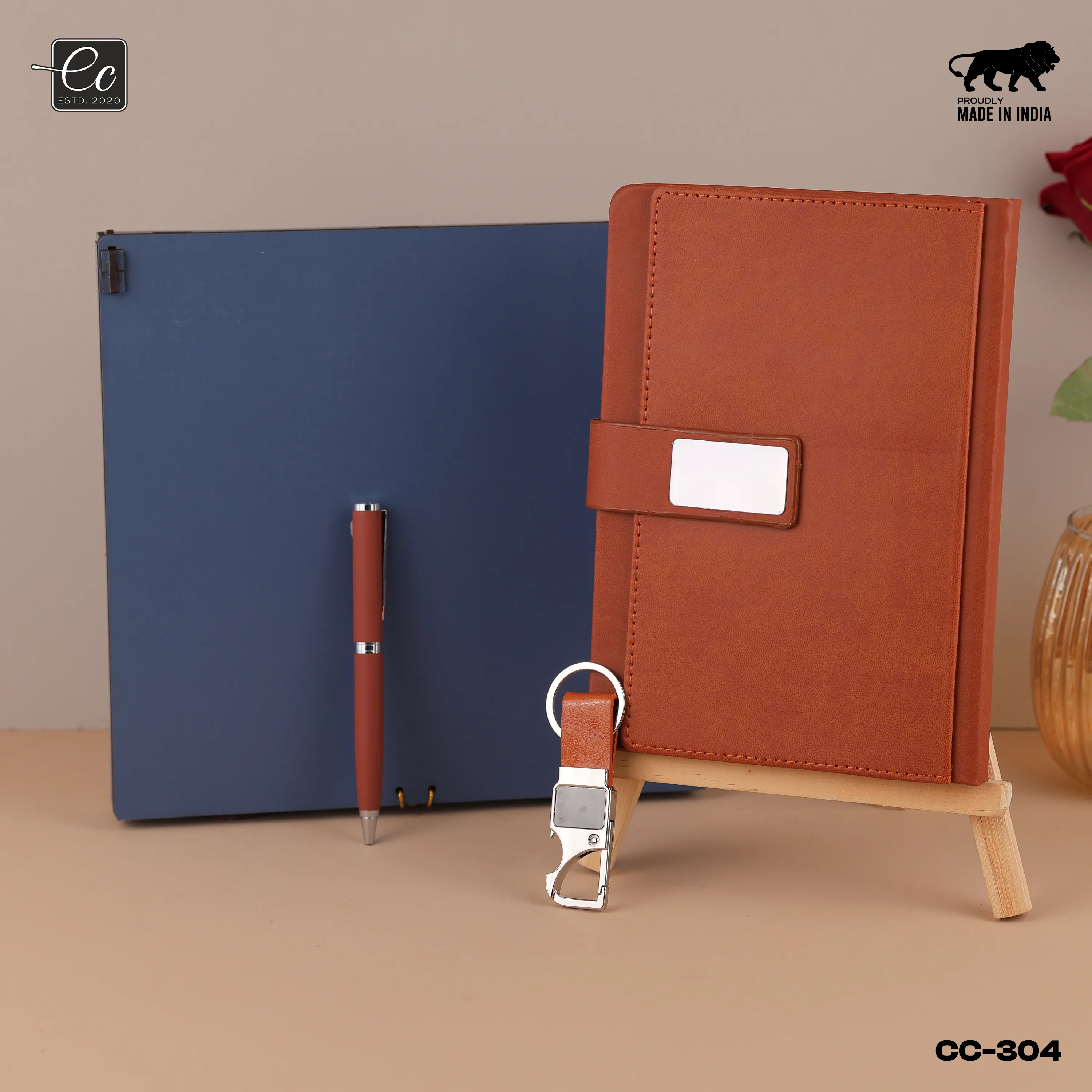 3 in 1 Corporate Gift Set includes Metal Pen, Keychain & Diary